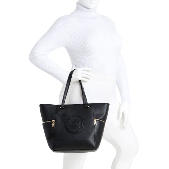 BEBE • Black Rumi Tote Bag Shoulder Purse - Picture 2 of 5